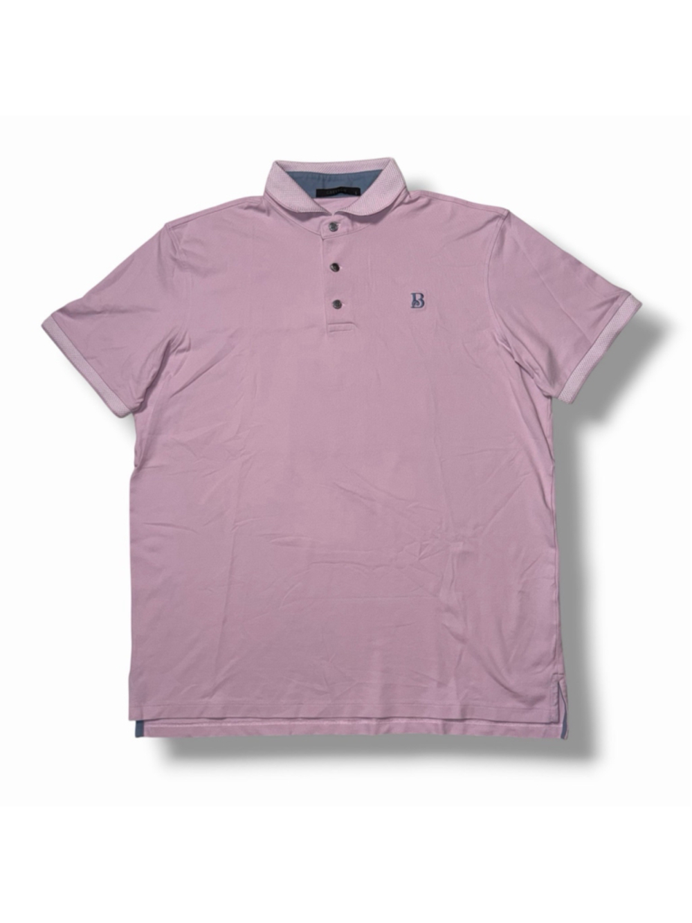 Greyson Mens Crowley Polo Pink Sky L Breakers Palm Beach Golf Tennis Stretch